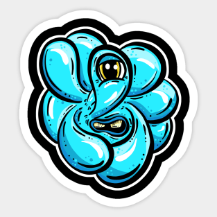 The Blobs - Moody Blue Monster Sticker